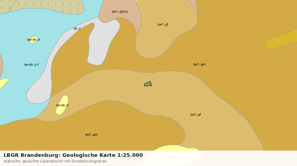 Statische Kartenansicht: LBGR Brandenburg: Geologische Karte 1:25.000
