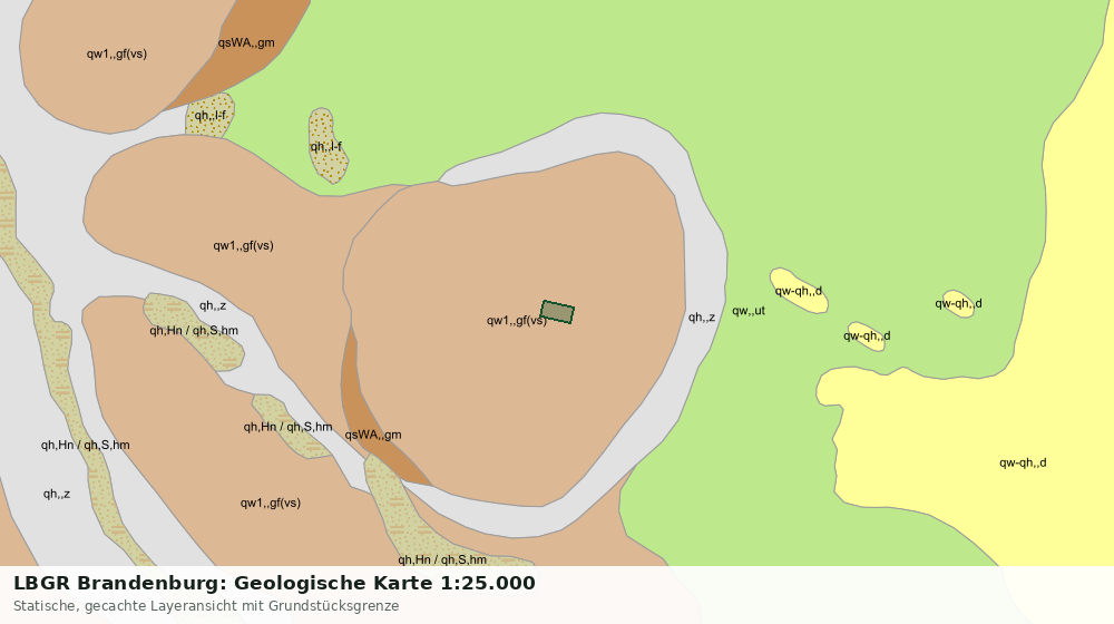 Statische Kartenansicht: LBGR Brandenburg: Geologische Karte 1:25.000