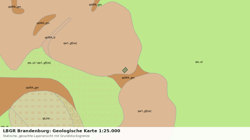 Statische Kartenansicht: LBGR Brandenburg: Geologische Karte 1:25.000