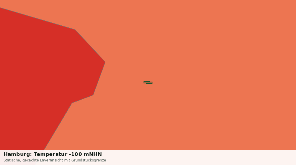 Statische Kartenansicht: Hamburg: Temperatur -100 mNHN