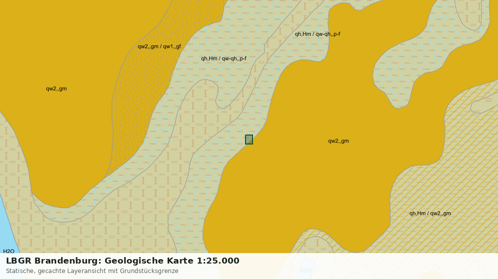 Statische Kartenansicht: LBGR Brandenburg: Geologische Karte 1:25.000
