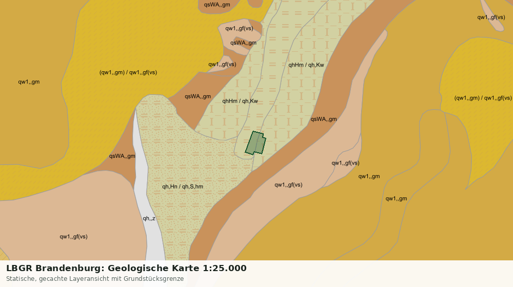 Statische Kartenansicht: LBGR Brandenburg: Geologische Karte 1:25.000