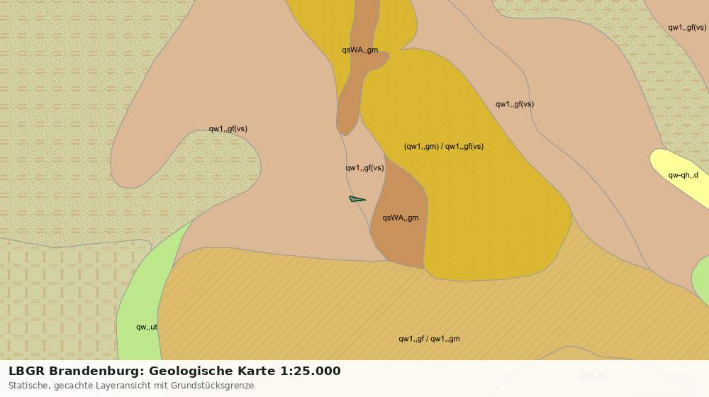 Statische Kartenansicht: LBGR Brandenburg: Geologische Karte 1:25.000