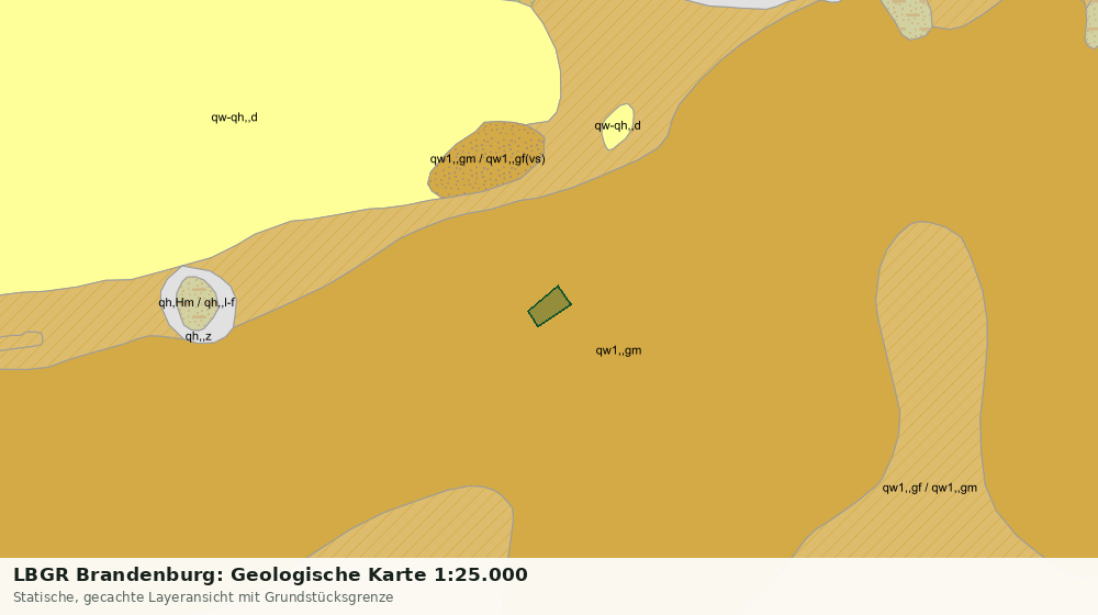 Statische Kartenansicht: LBGR Brandenburg: Geologische Karte 1:25.000