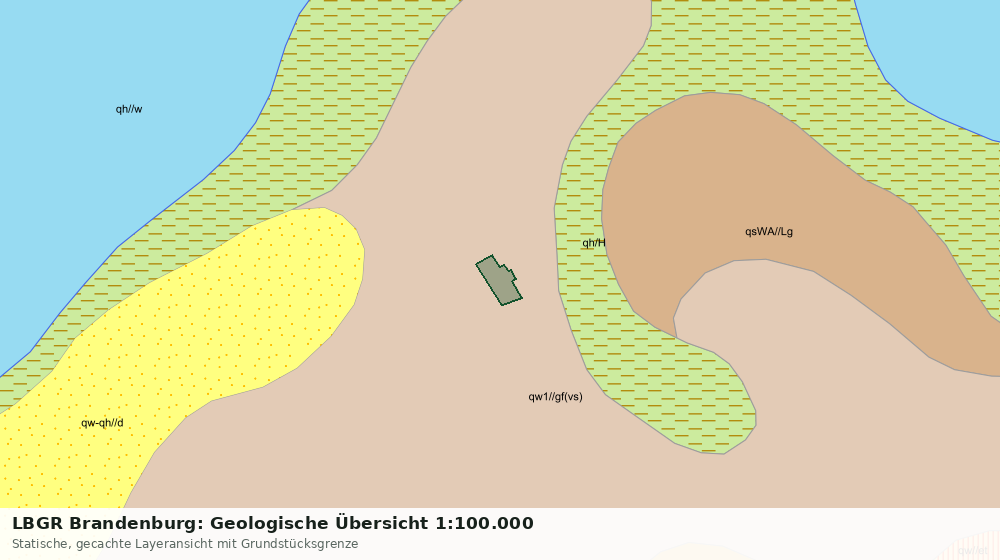 Statische Kartenansicht: LBGR Brandenburg: Geologische Übersicht 1:100.000