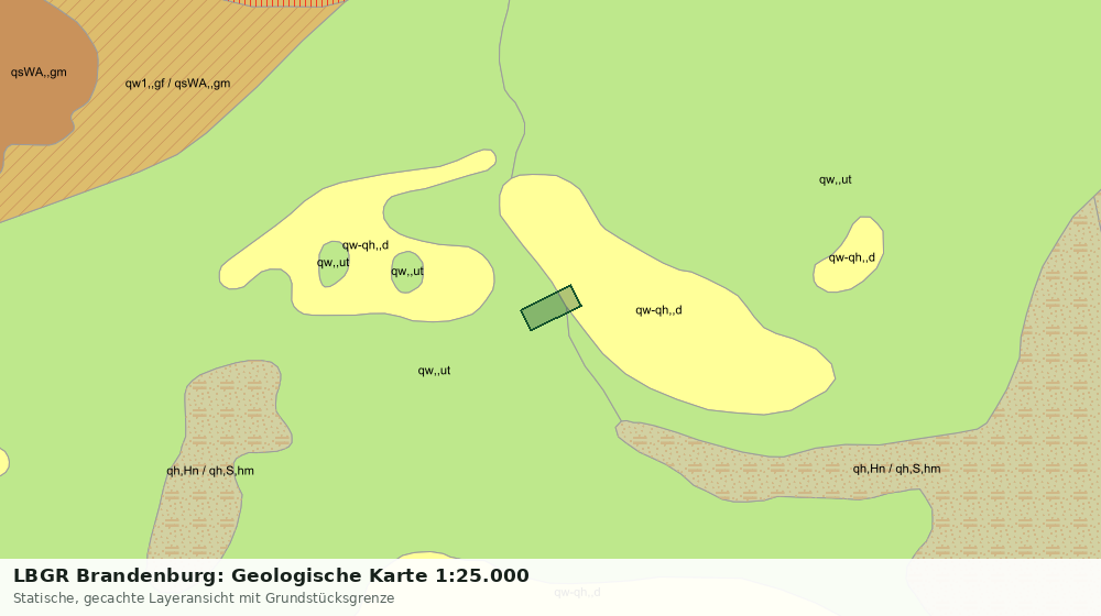 Statische Kartenansicht: LBGR Brandenburg: Geologische Karte 1:25.000