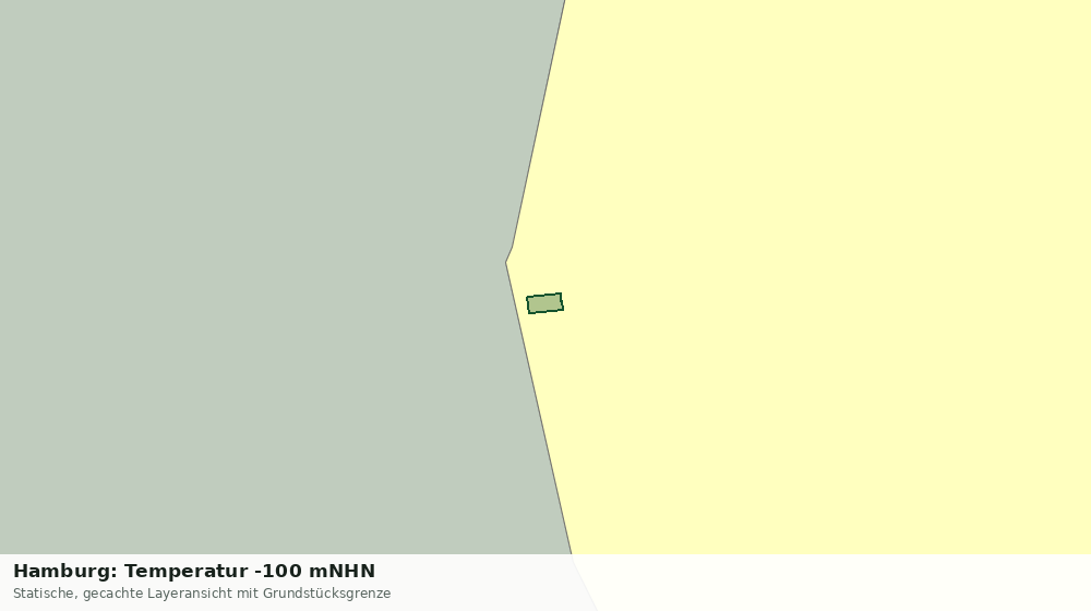 Statische Kartenansicht: Hamburg: Temperatur -100 mNHN