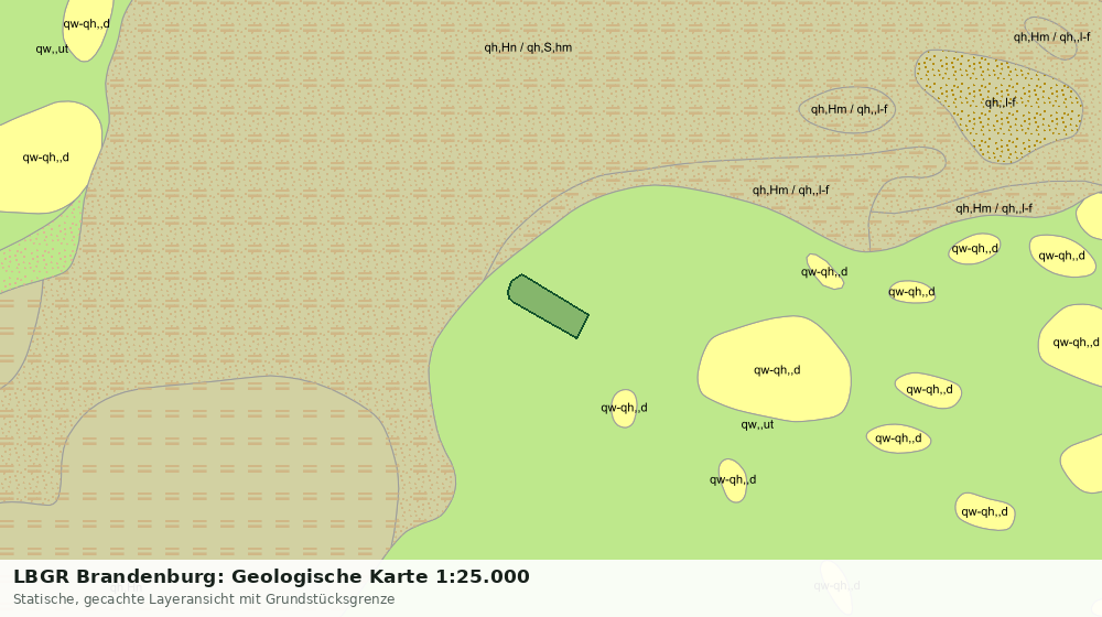Statische Kartenansicht: LBGR Brandenburg: Geologische Karte 1:25.000