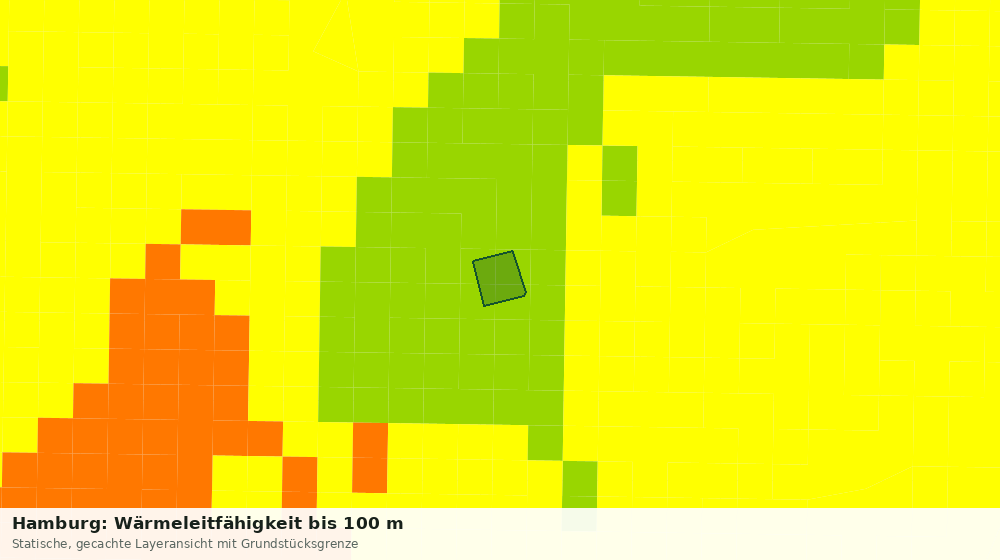 Statische Kartenansicht: Hamburg: Wärmeleitfähigkeit bis 100 m