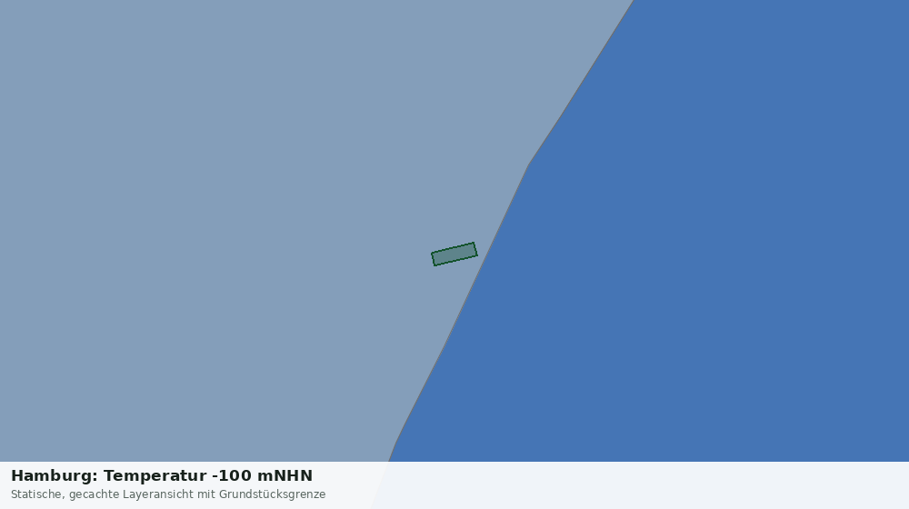 Statische Kartenansicht: Hamburg: Temperatur -100 mNHN