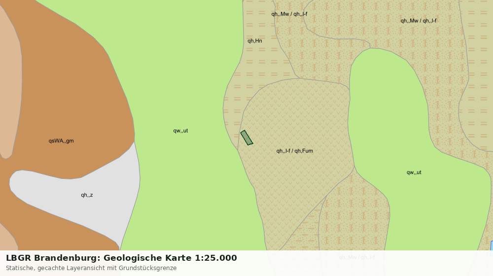 Statische Kartenansicht: LBGR Brandenburg: Geologische Karte 1:25.000