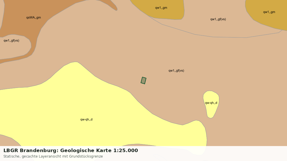 Statische Kartenansicht: LBGR Brandenburg: Geologische Karte 1:25.000