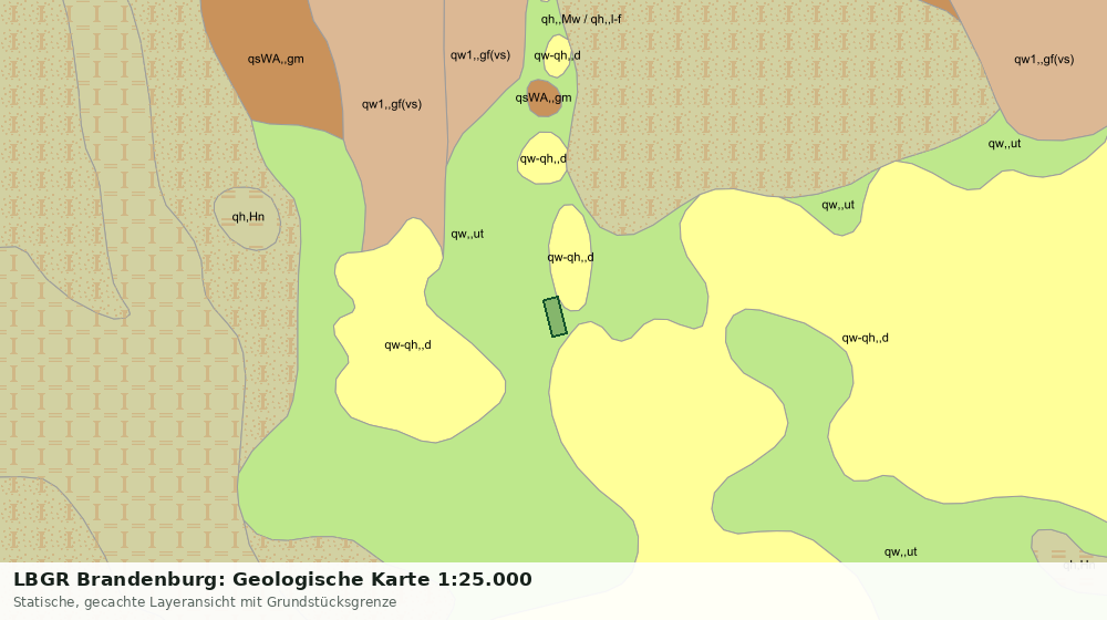 Statische Kartenansicht: LBGR Brandenburg: Geologische Karte 1:25.000
