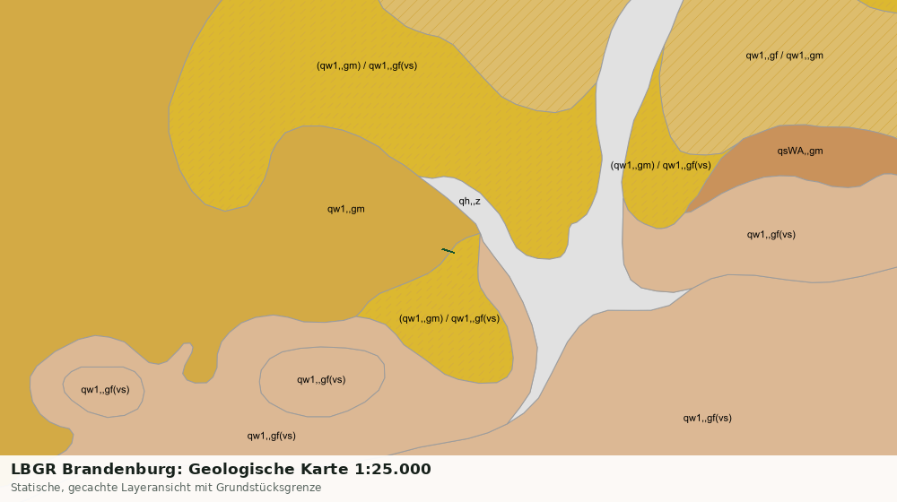 Statische Kartenansicht: LBGR Brandenburg: Geologische Karte 1:25.000