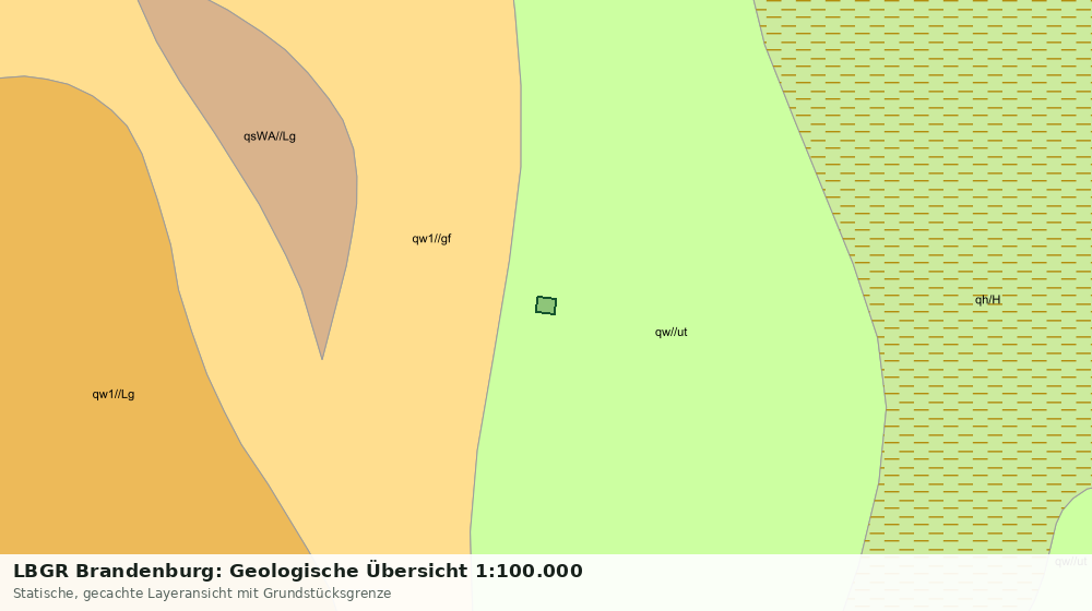 Statische Kartenansicht: LBGR Brandenburg: Geologische Übersicht 1:100.000