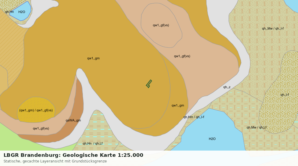 Statische Kartenansicht: LBGR Brandenburg: Geologische Karte 1:25.000