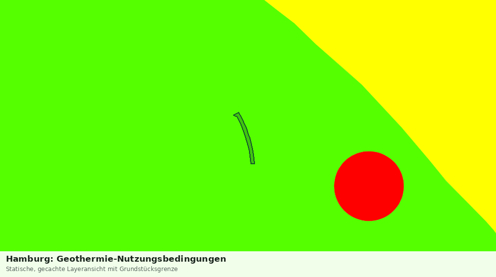 Statische Kartenansicht: Hamburg: Geothermie-Nutzungsbedingungen
