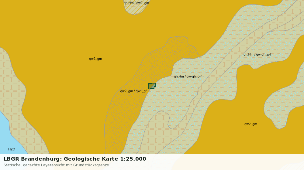 Statische Kartenansicht: LBGR Brandenburg: Geologische Karte 1:25.000