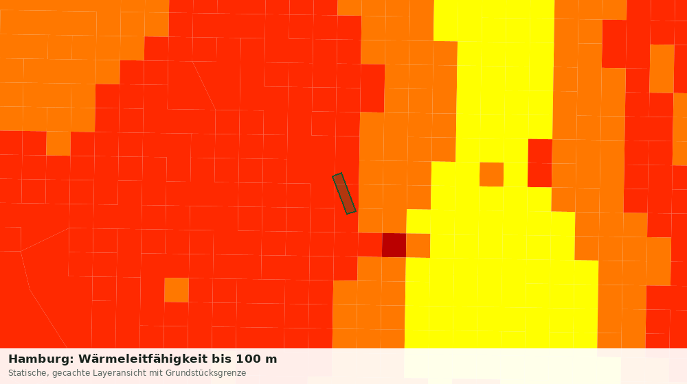 Statische Kartenansicht: Hamburg: Wärmeleitfähigkeit bis 100 m