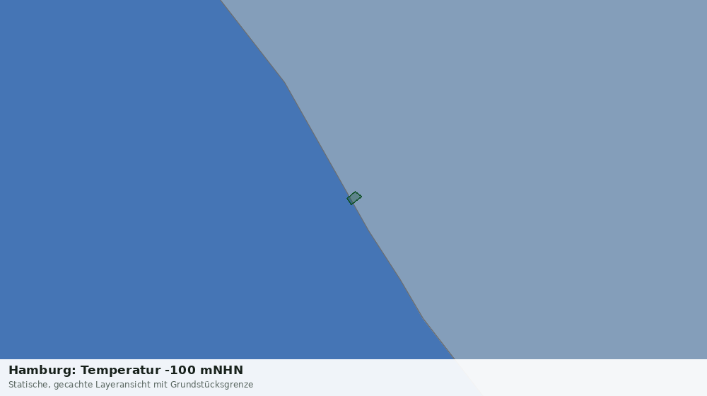 Statische Kartenansicht: Hamburg: Temperatur -100 mNHN