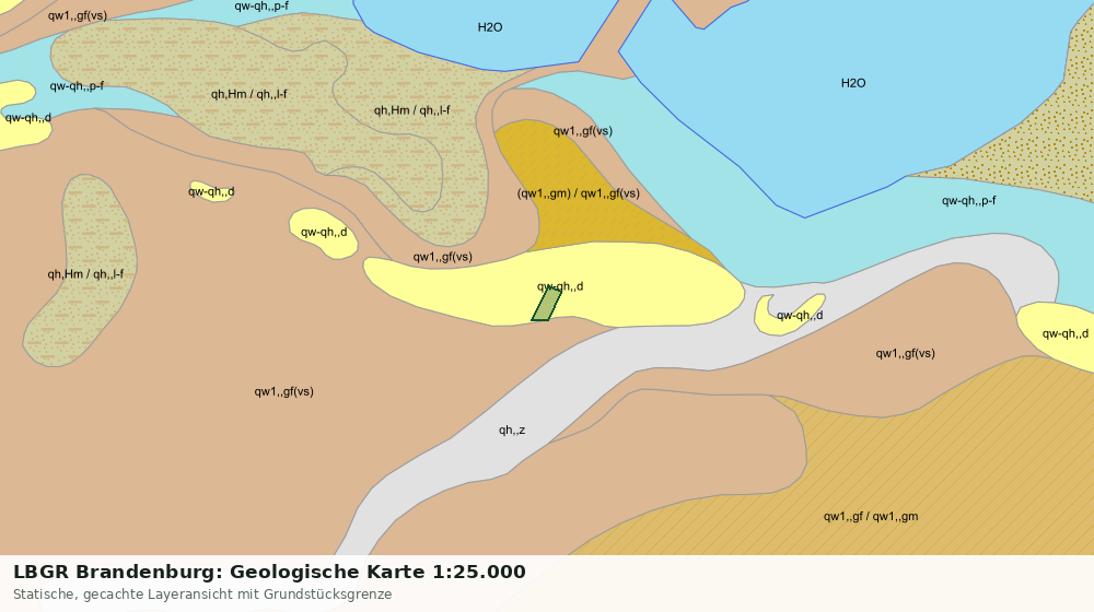 Statische Kartenansicht: LBGR Brandenburg: Geologische Karte 1:25.000