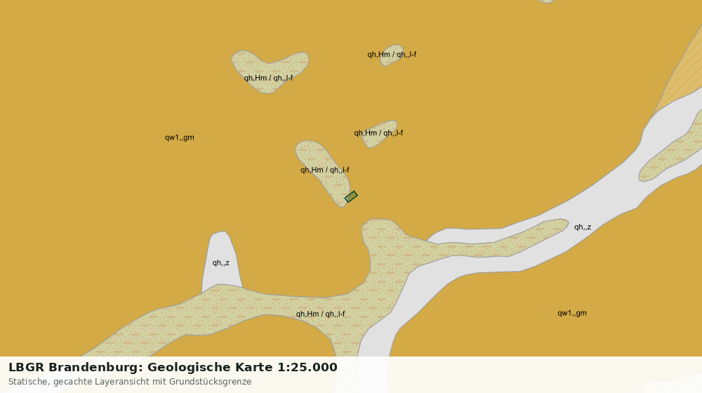 Statische Kartenansicht: LBGR Brandenburg: Geologische Karte 1:25.000