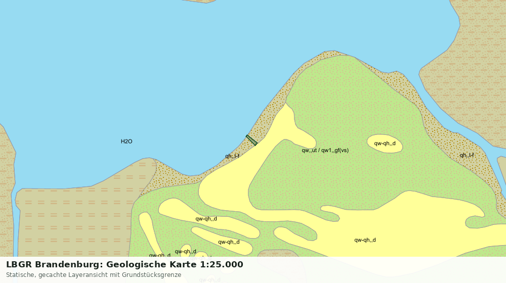 Statische Kartenansicht: LBGR Brandenburg: Geologische Karte 1:25.000