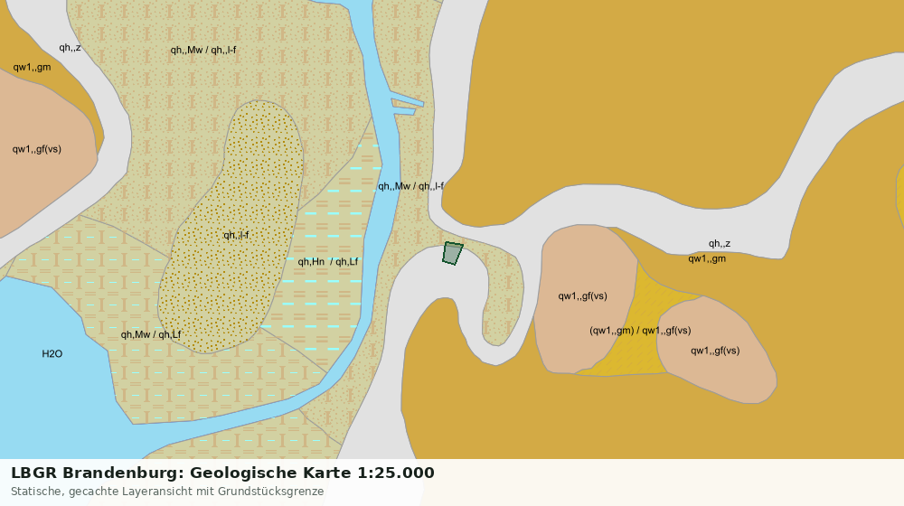 Statische Kartenansicht: LBGR Brandenburg: Geologische Karte 1:25.000