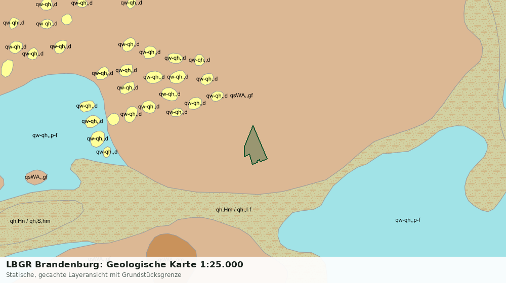Statische Kartenansicht: LBGR Brandenburg: Geologische Karte 1:25.000