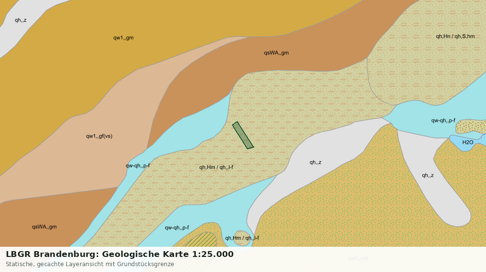 Statische Kartenansicht: LBGR Brandenburg: Geologische Karte 1:25.000