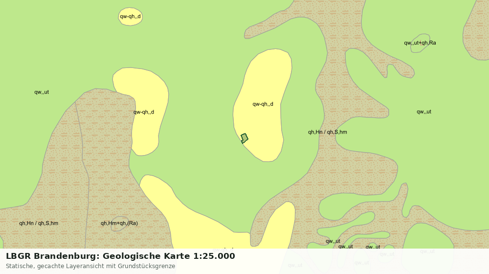 Statische Kartenansicht: LBGR Brandenburg: Geologische Karte 1:25.000
