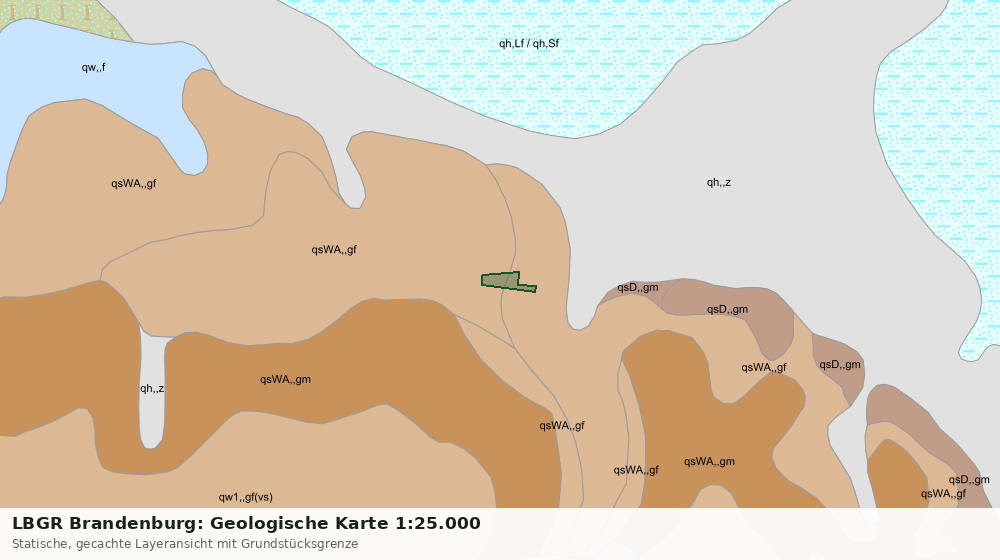 Statische Kartenansicht: LBGR Brandenburg: Geologische Karte 1:25.000