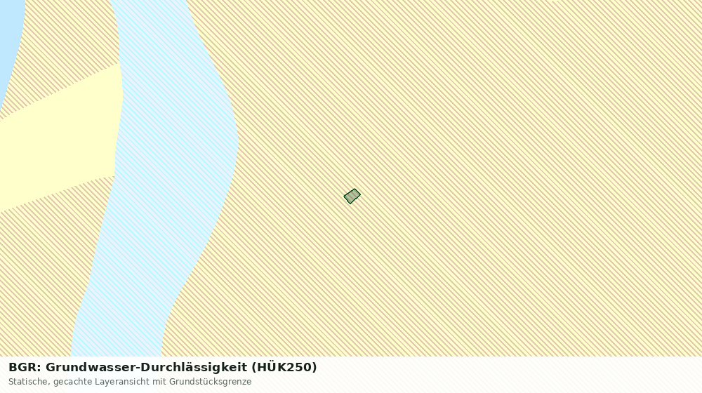 Statische Kartenansicht: BGR: Grundwasser-Durchlässigkeit (HÜK250)