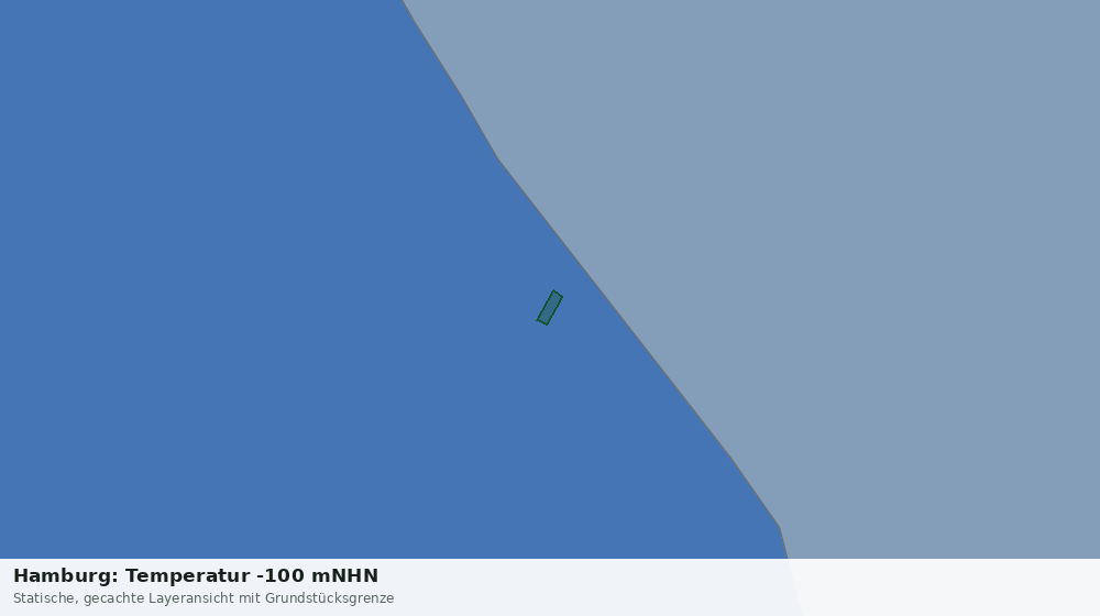 Statische Kartenansicht: Hamburg: Temperatur -100 mNHN