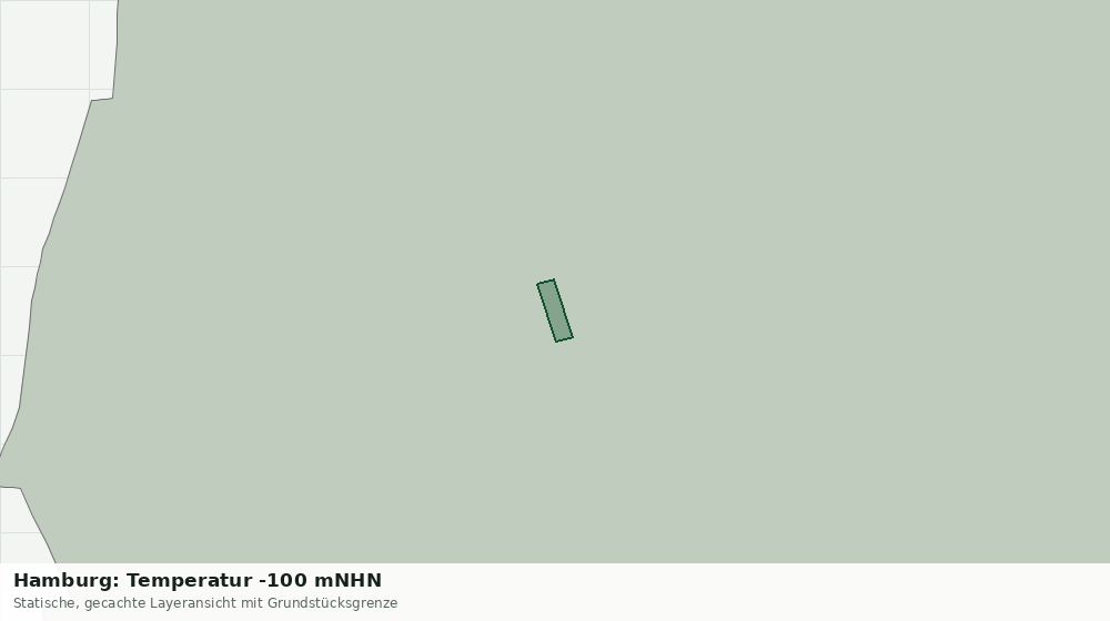 Statische Kartenansicht: Hamburg: Temperatur -100 mNHN
