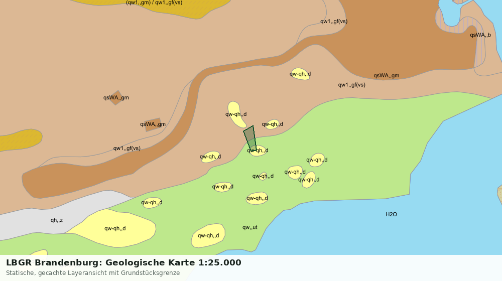 Statische Kartenansicht: LBGR Brandenburg: Geologische Karte 1:25.000