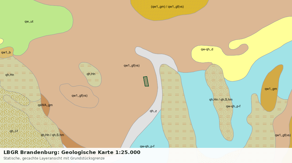 Statische Kartenansicht: LBGR Brandenburg: Geologische Karte 1:25.000