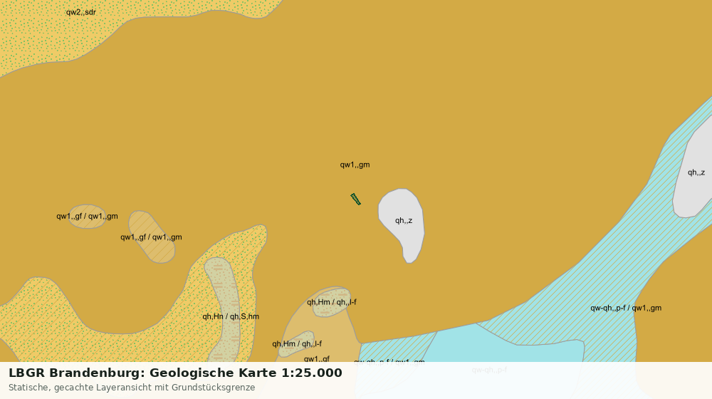 Statische Kartenansicht: LBGR Brandenburg: Geologische Karte 1:25.000