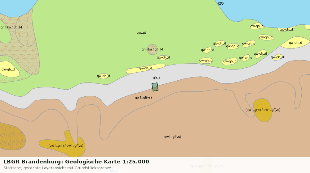 Statische Kartenansicht: LBGR Brandenburg: Geologische Karte 1:25.000