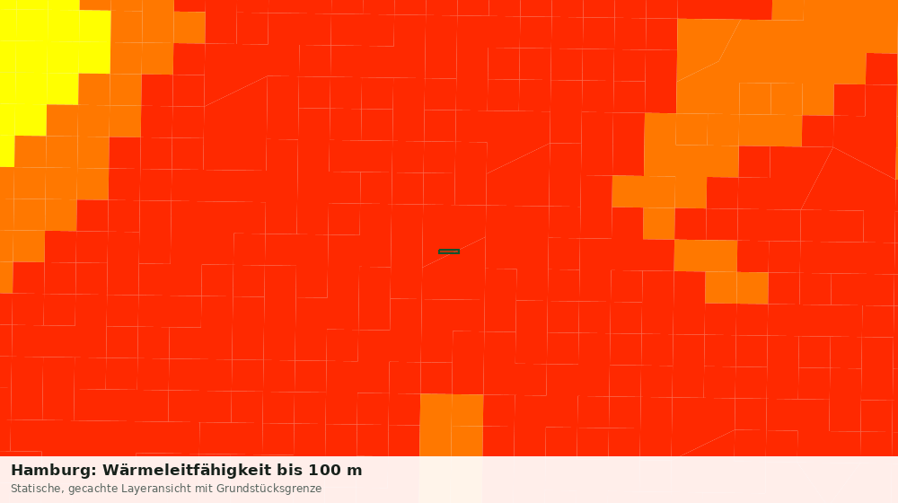 Statische Kartenansicht: Hamburg: Wärmeleitfähigkeit bis 100 m