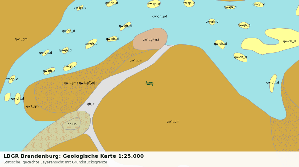 Statische Kartenansicht: LBGR Brandenburg: Geologische Karte 1:25.000