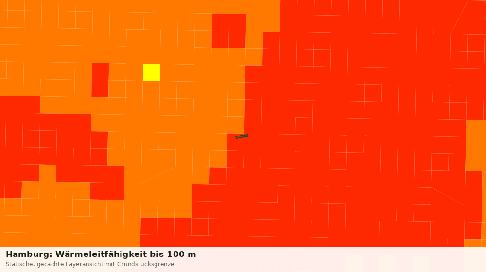 Statische Kartenansicht: Hamburg: Wärmeleitfähigkeit bis 100 m