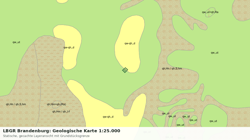 Statische Kartenansicht: LBGR Brandenburg: Geologische Karte 1:25.000