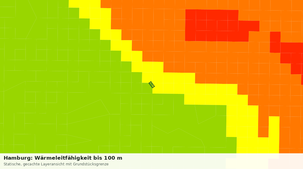 Statische Kartenansicht: Hamburg: Wärmeleitfähigkeit bis 100 m