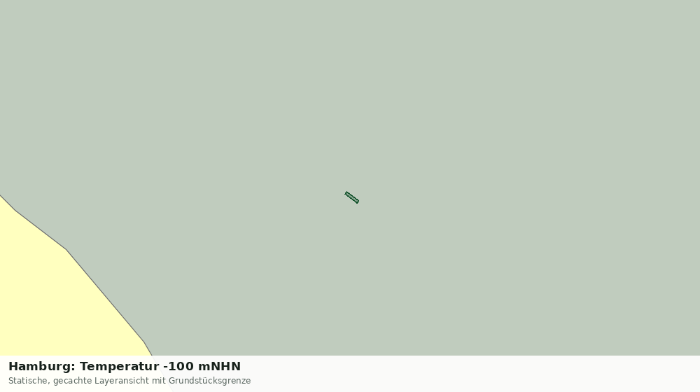 Statische Kartenansicht: Hamburg: Temperatur -100 mNHN