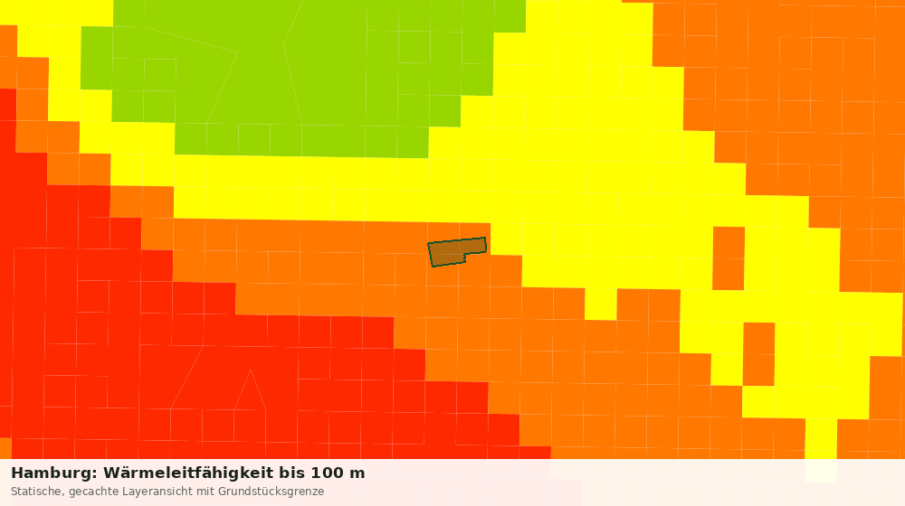 Statische Kartenansicht: Hamburg: Wärmeleitfähigkeit bis 100 m