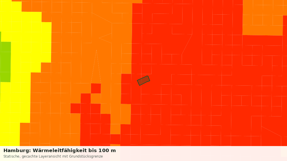 Statische Kartenansicht: Hamburg: Wärmeleitfähigkeit bis 100 m