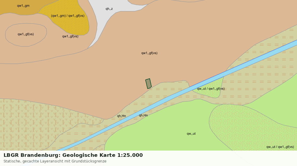 Statische Kartenansicht: LBGR Brandenburg: Geologische Karte 1:25.000