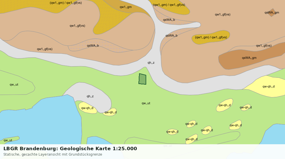 Statische Kartenansicht: LBGR Brandenburg: Geologische Karte 1:25.000