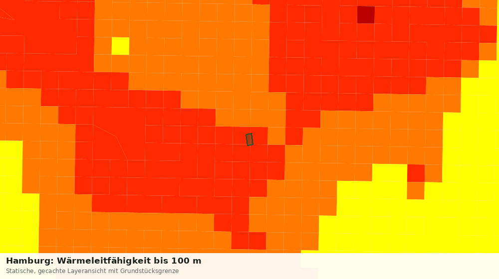 Statische Kartenansicht: Hamburg: Wärmeleitfähigkeit bis 100 m